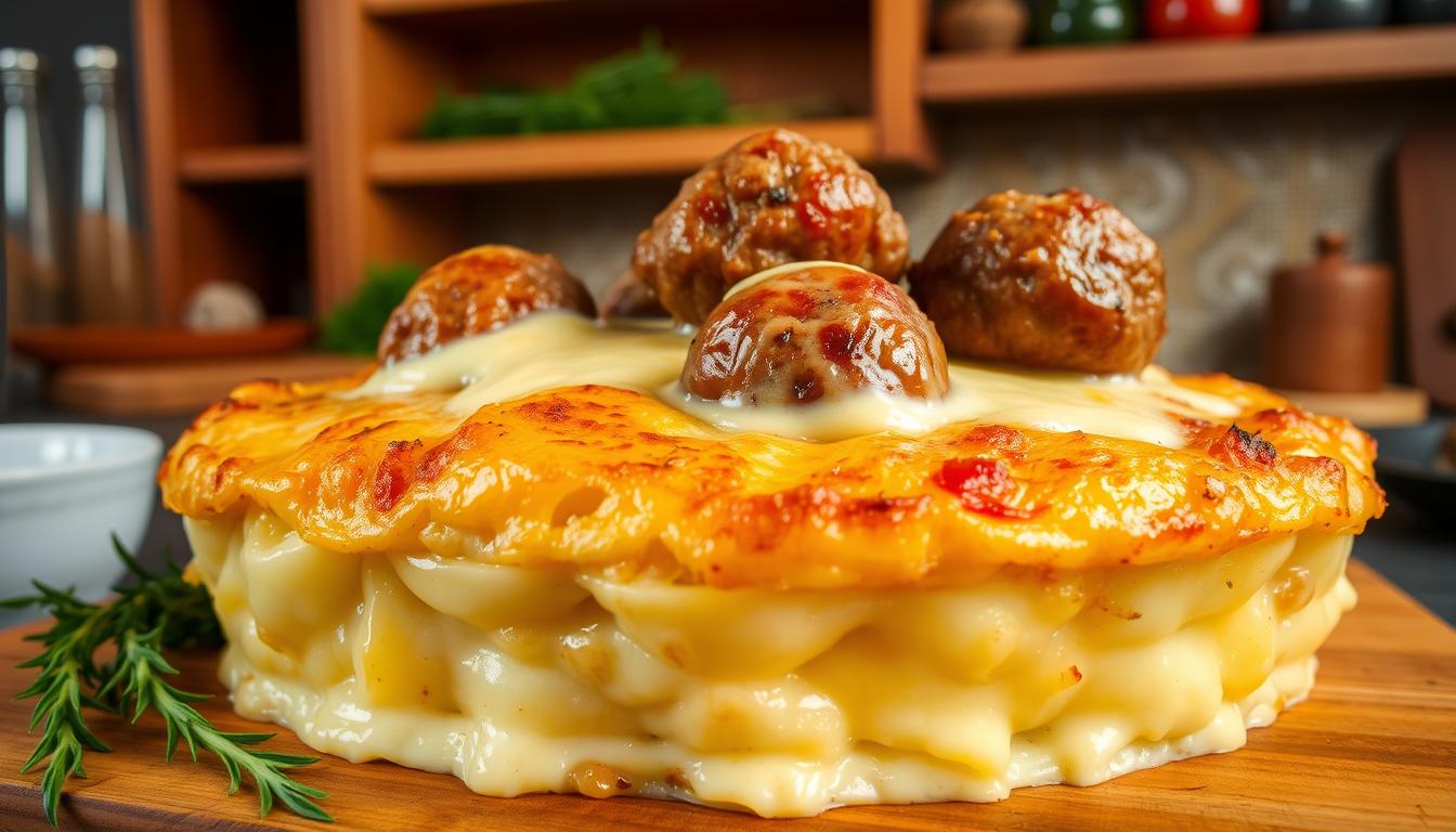Easy French Potato Gratin with Meatballs – So Delicious!