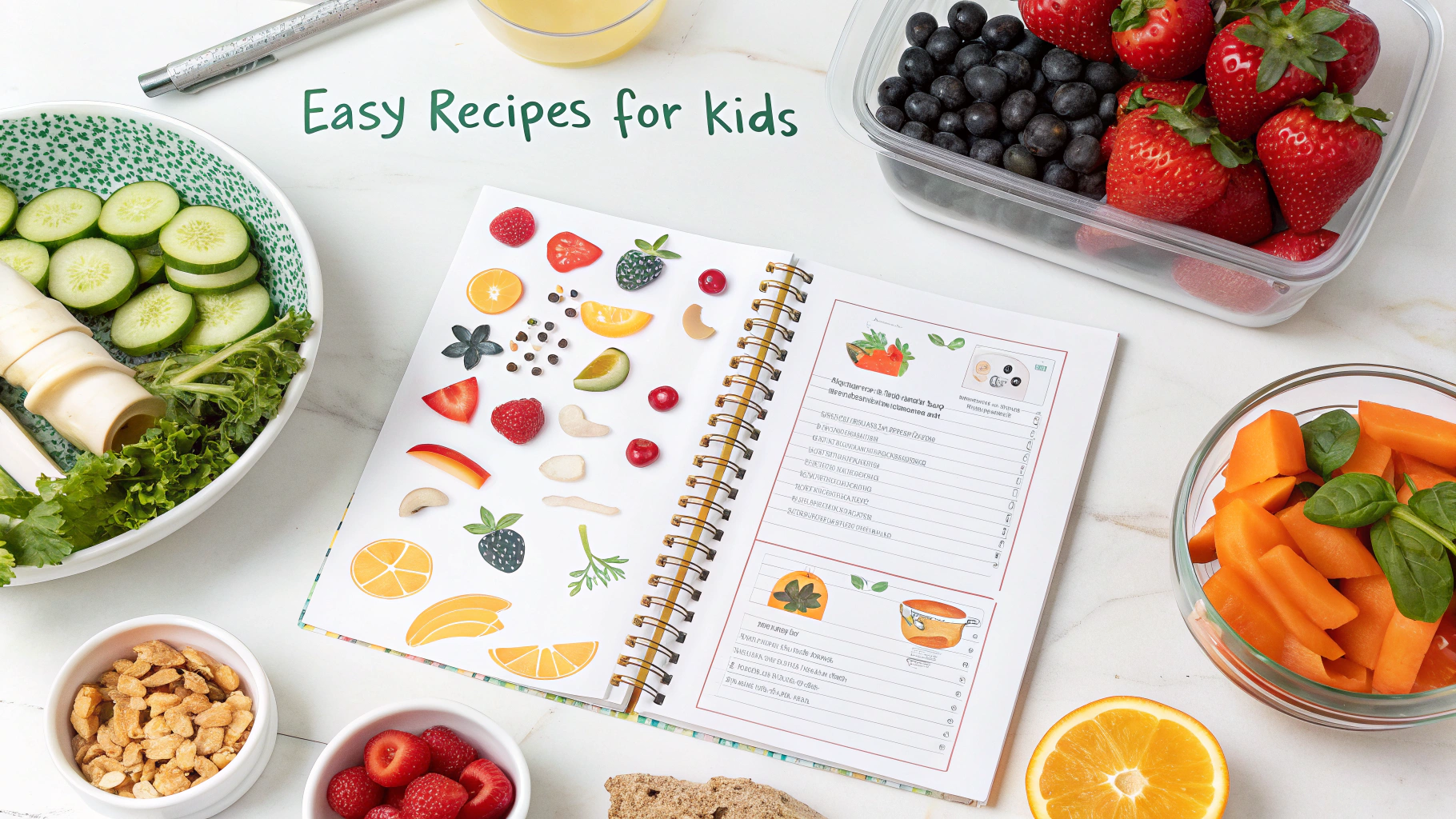 Ingredients for easy recipes for kids