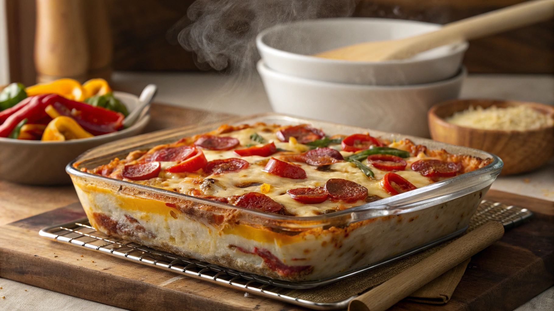 Cheesy Pizza Casserole