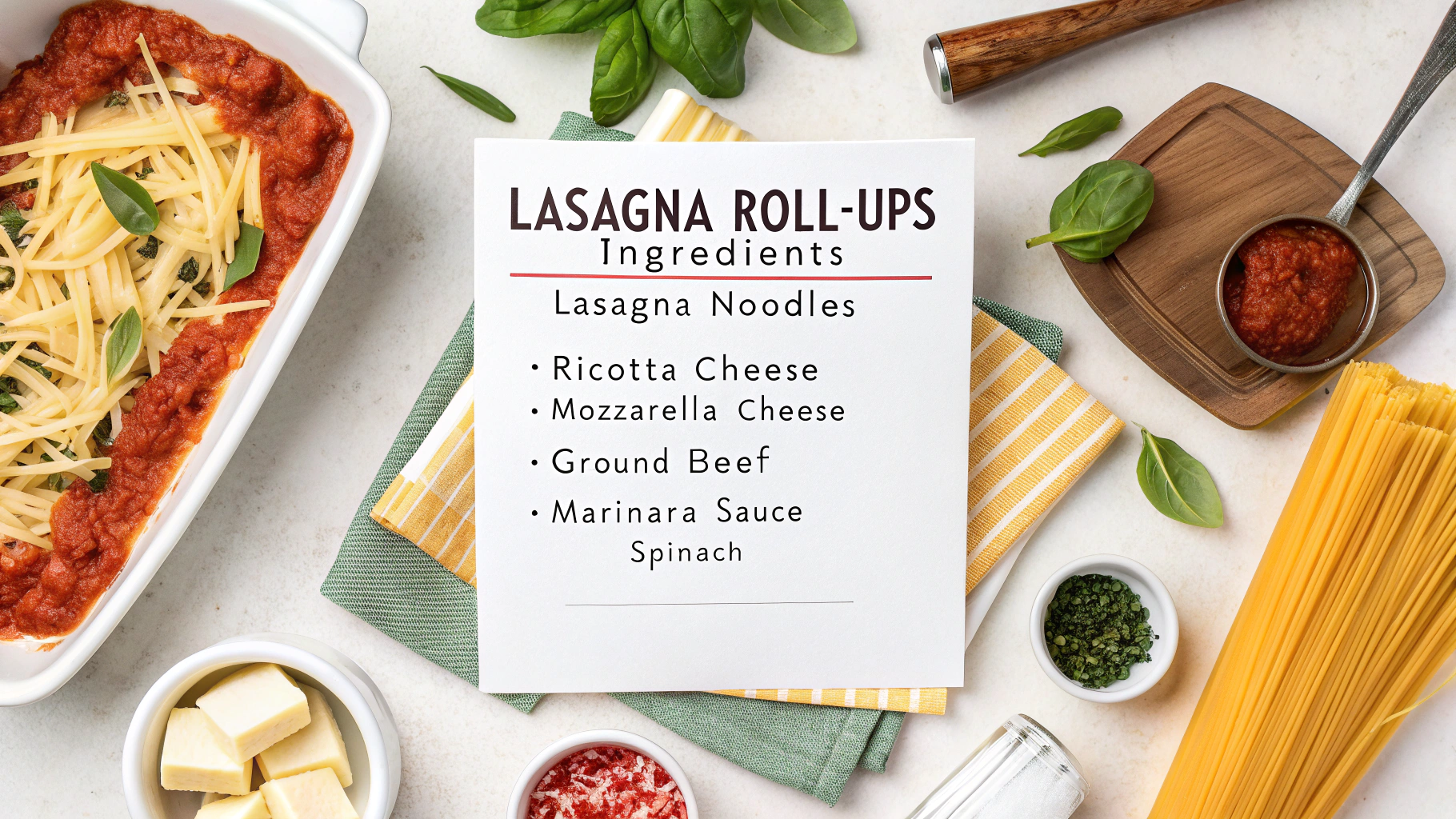 Easy recipe for Lasagna Roll-Ups for Busy Nights 2 Lasagna Roll-Ups Ingredients